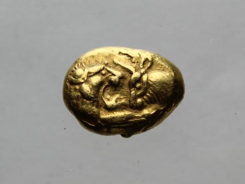 Image for T5: Gold stater, so-called “Croesid”, struck at Sardeis after 547/6 BC. [Obverse]