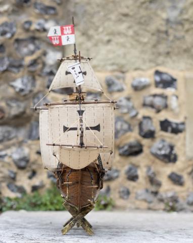 Image for Model of the ‘Santa María’, wood and cloth 