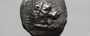 Image for Clone of T8: Silver stater in the name of the Lycian dynast Mithrapata of Antiphellos, c. 390-360 BC. [Obverse]